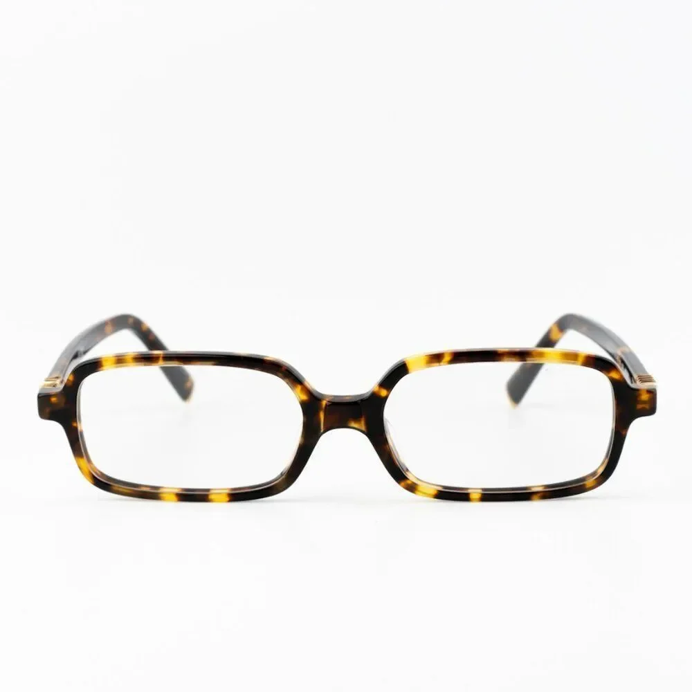 NEW Miu Miu MU11ZS 14L08N REGARD Havana Honey Rectangle Unisex Sunglasses